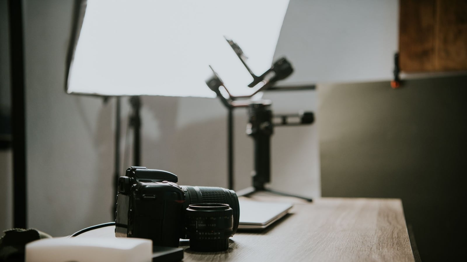 A professional media digitization studio in Innsbruck featuring modern archival equipment.